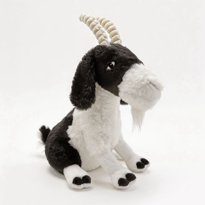 Plush Realistic Horned Mountain Goat Stuffed Animal with Soft Fur Stornfield