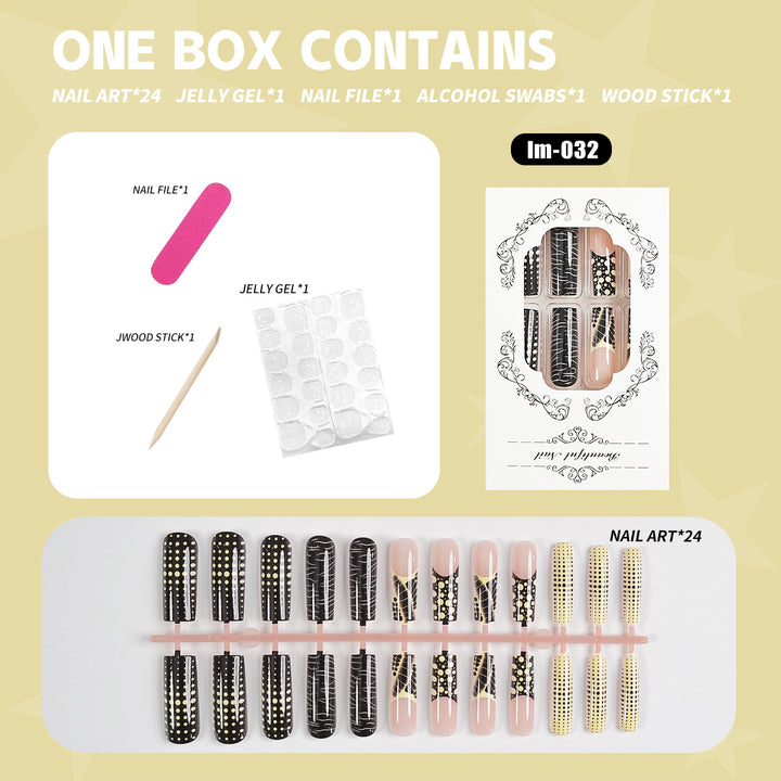 Elegant Press-On Nail Art Kit