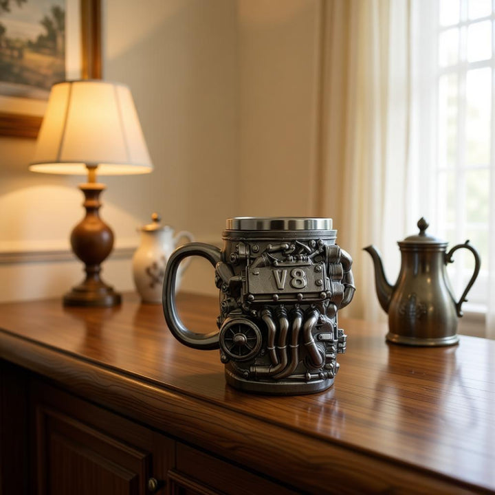 Coffee mug in V8 engine design Stornfield