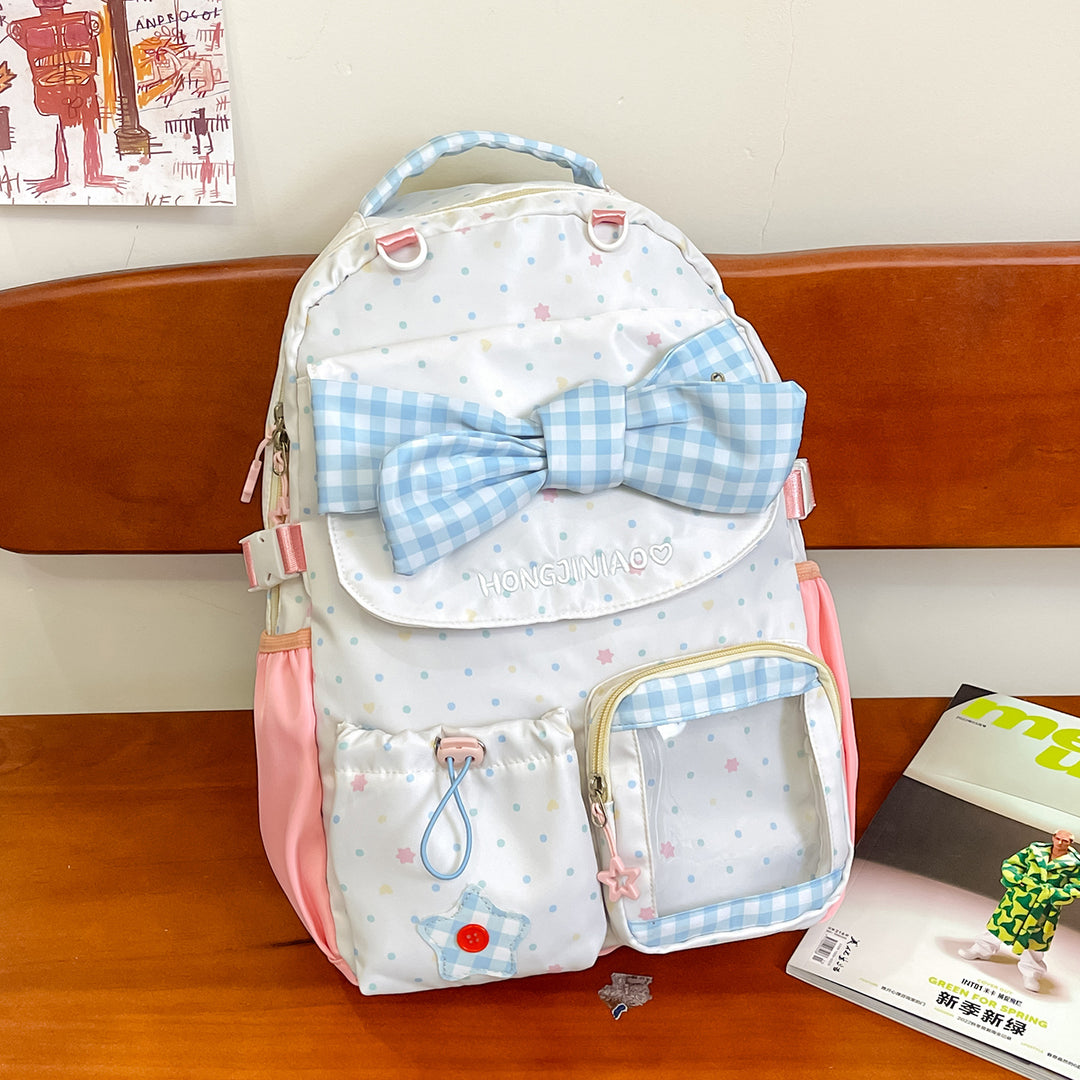 Playful Bow-Embellished Backpack Stornfield