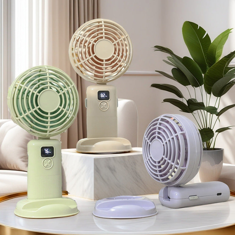 Women's Portable Mini USB Fan with LCD Display Stornfield