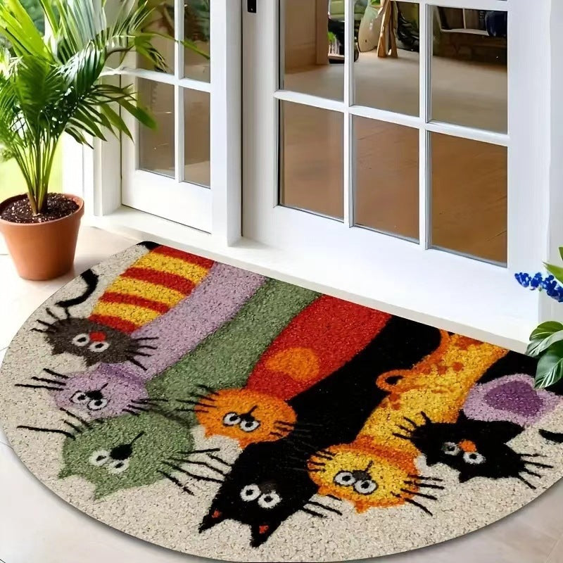 Cat-Themed Welcome Mat