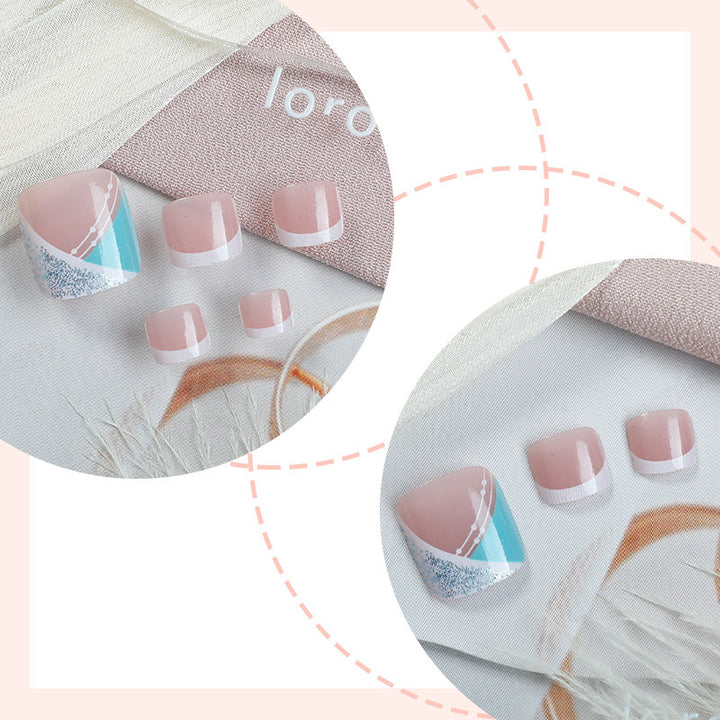 Nail set with luxurious geometric designs Stornfield