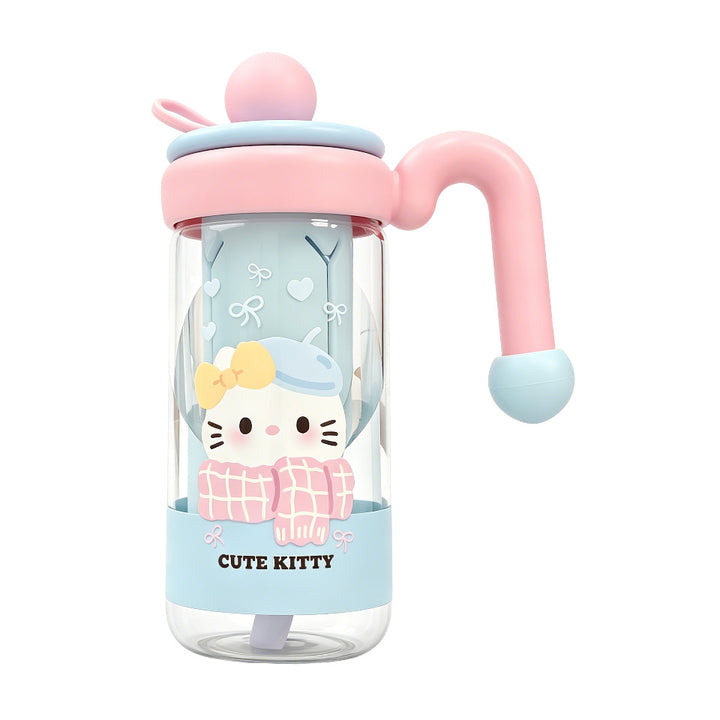 Women's water bottle with playful cat pattern Stornfield