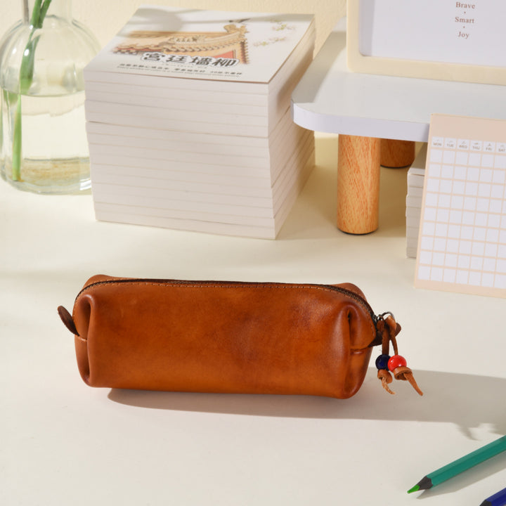 Vintage Leather Pencil Case