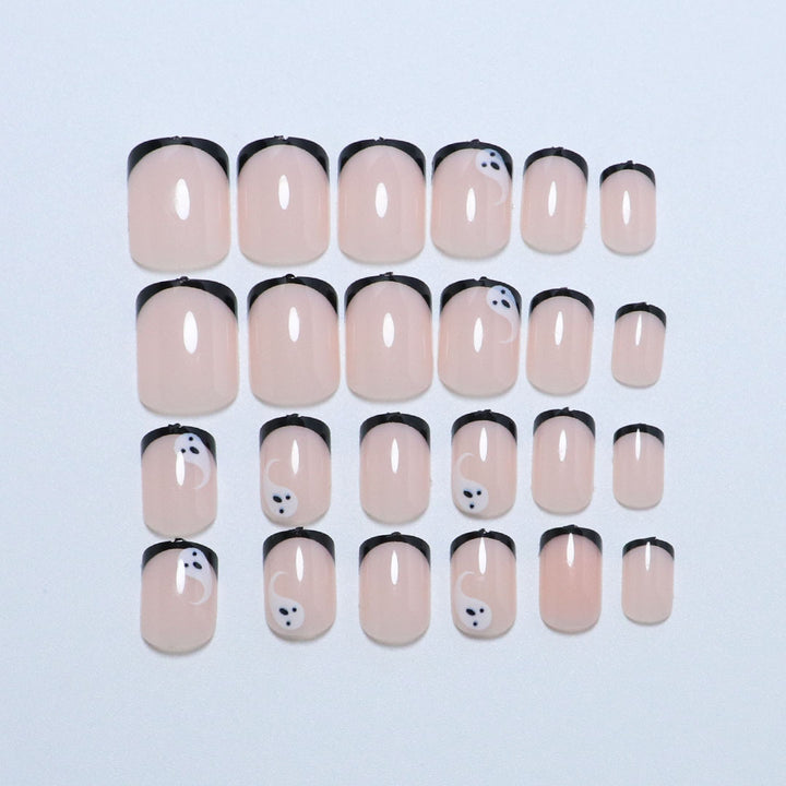Artistic Halloween-Themed Press-On Nail Set Stornfield