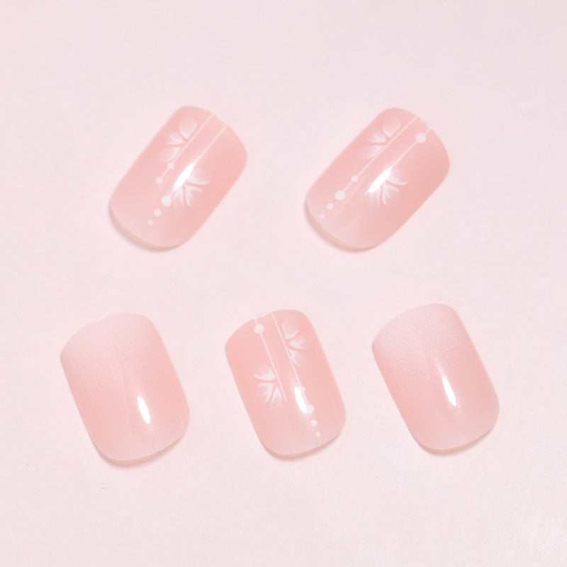 Elegant Floral Press-On Nail Set Stornfield
