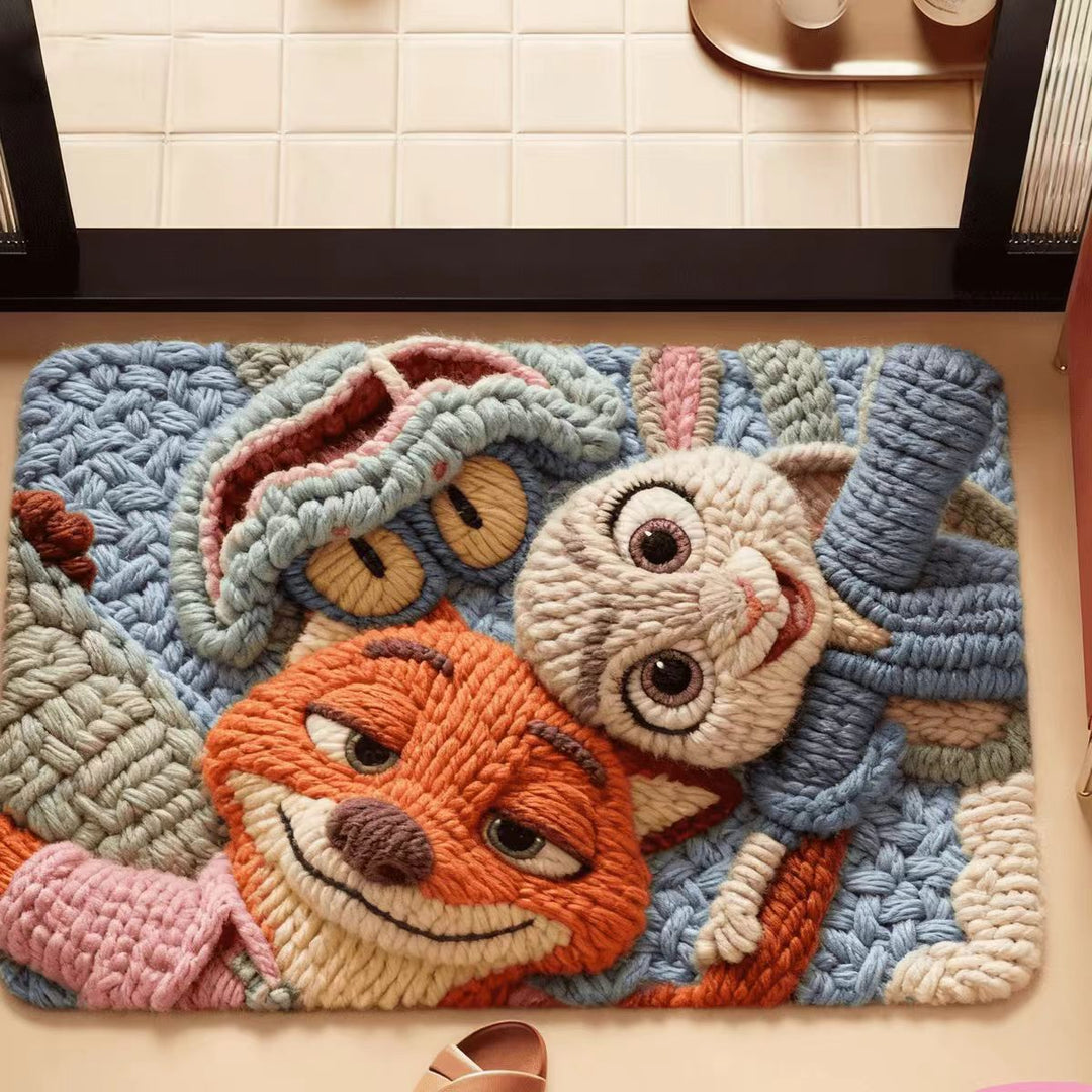 Cartoon-Themed Decorative Area Mat