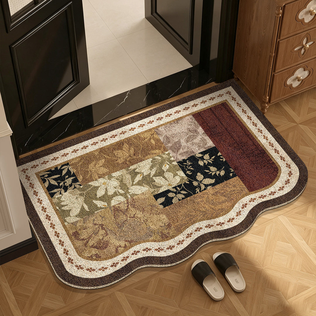 Decorative Floral Patterned Entrance Mat