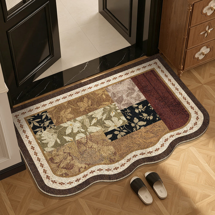 Decorative Floral Patterned Entrance Mat