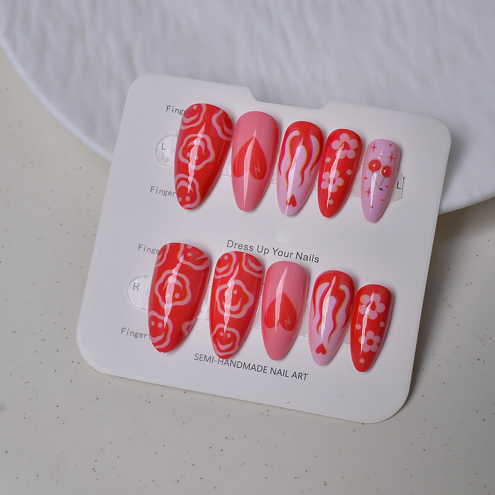 Artistic Press-On Nail Design Set Stornfield