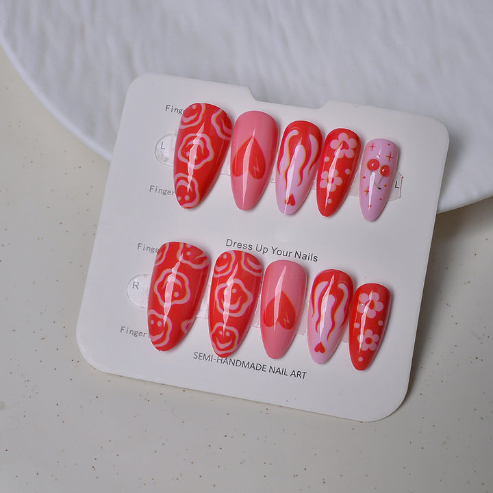 Artistic Press-On Nail Design Set Stornfield
