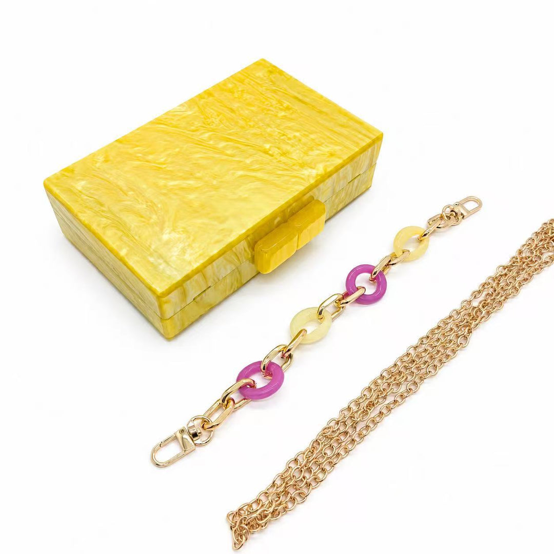 Marbled Acrylic Clutch