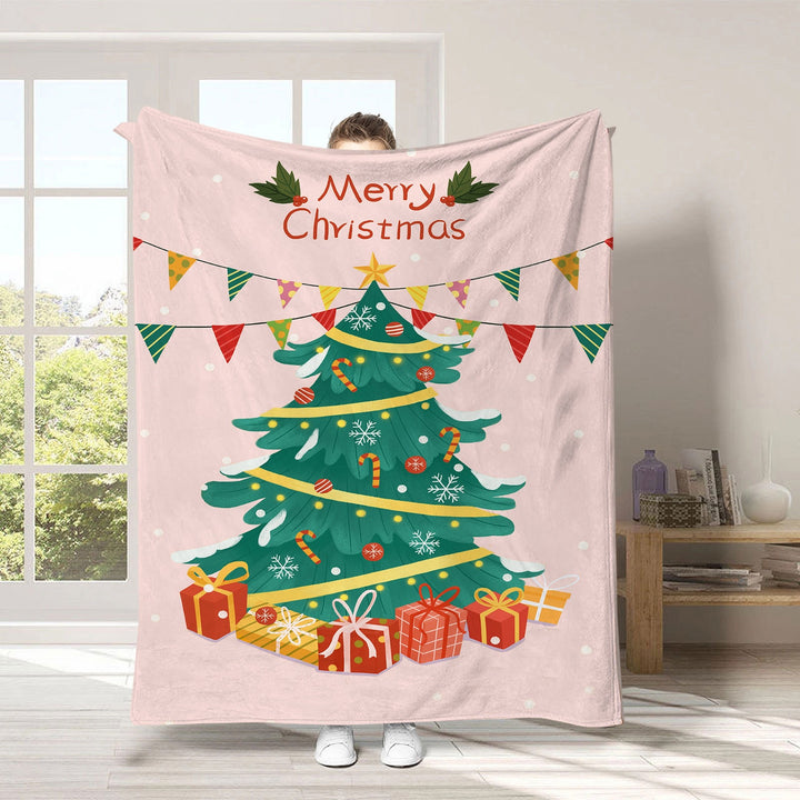 Holiday-Themed Fleece Throw Blanket