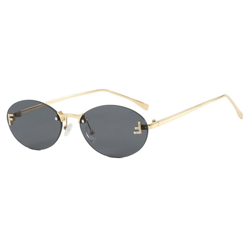 Women's fashionable sunglasses with elegant mirrored lens front and delicate metal frame Stornfield