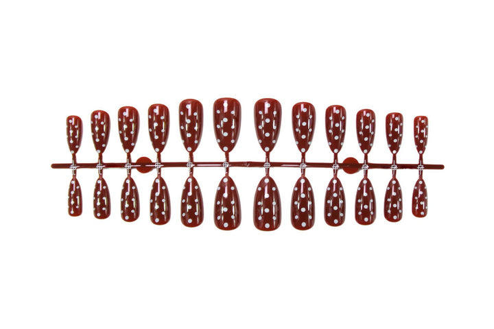 Nail art set with polka dot design and easy adhesive stickers Stornfield