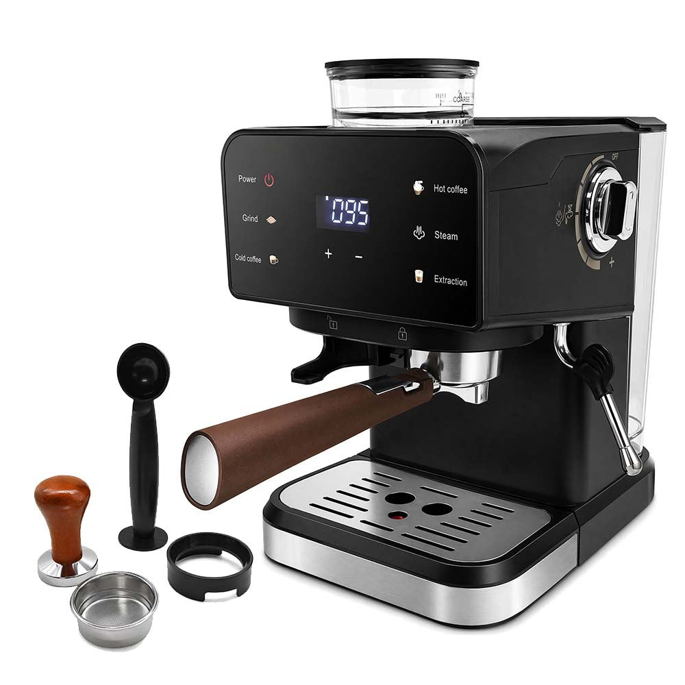 Espresso machine with integrated grinder and digital control Stornfield