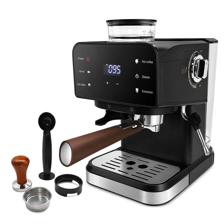 Espresso machine with integrated grinder and digital control Stornfield