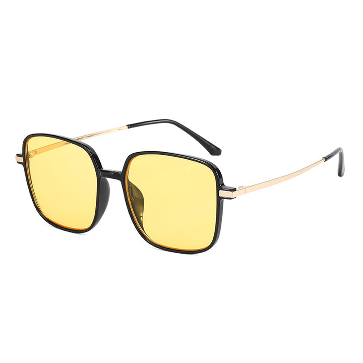 Women's square designer glasses with delicate metal frame Stornfield