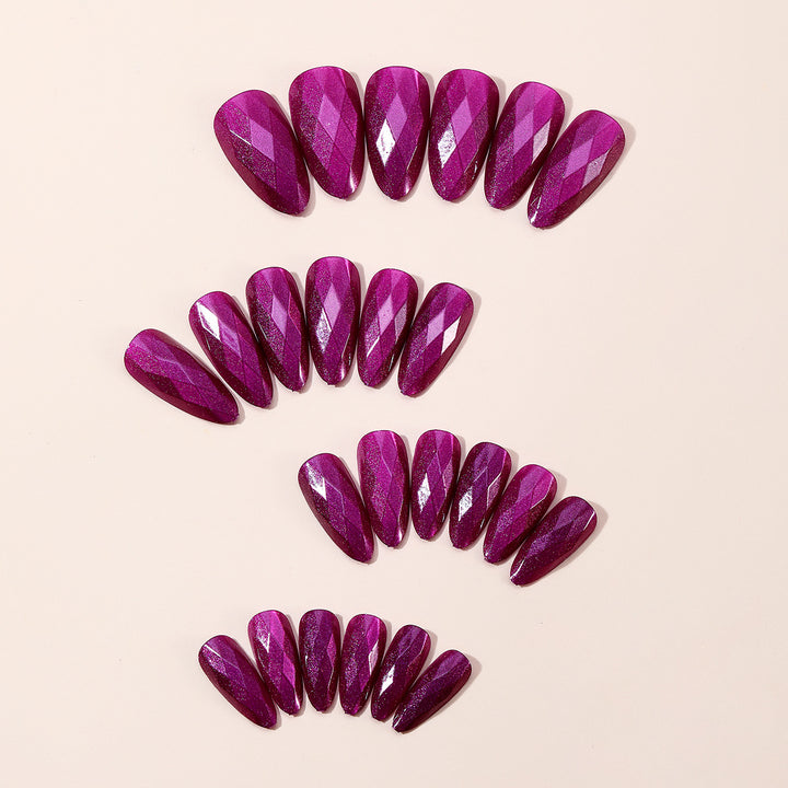 Sparkling Diamond-Shaped Stiletto Nail Art Extensions Stornfield