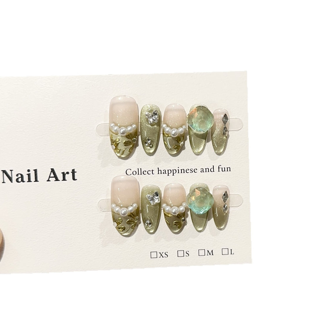 Elegant Press-On Nail Art Design Set