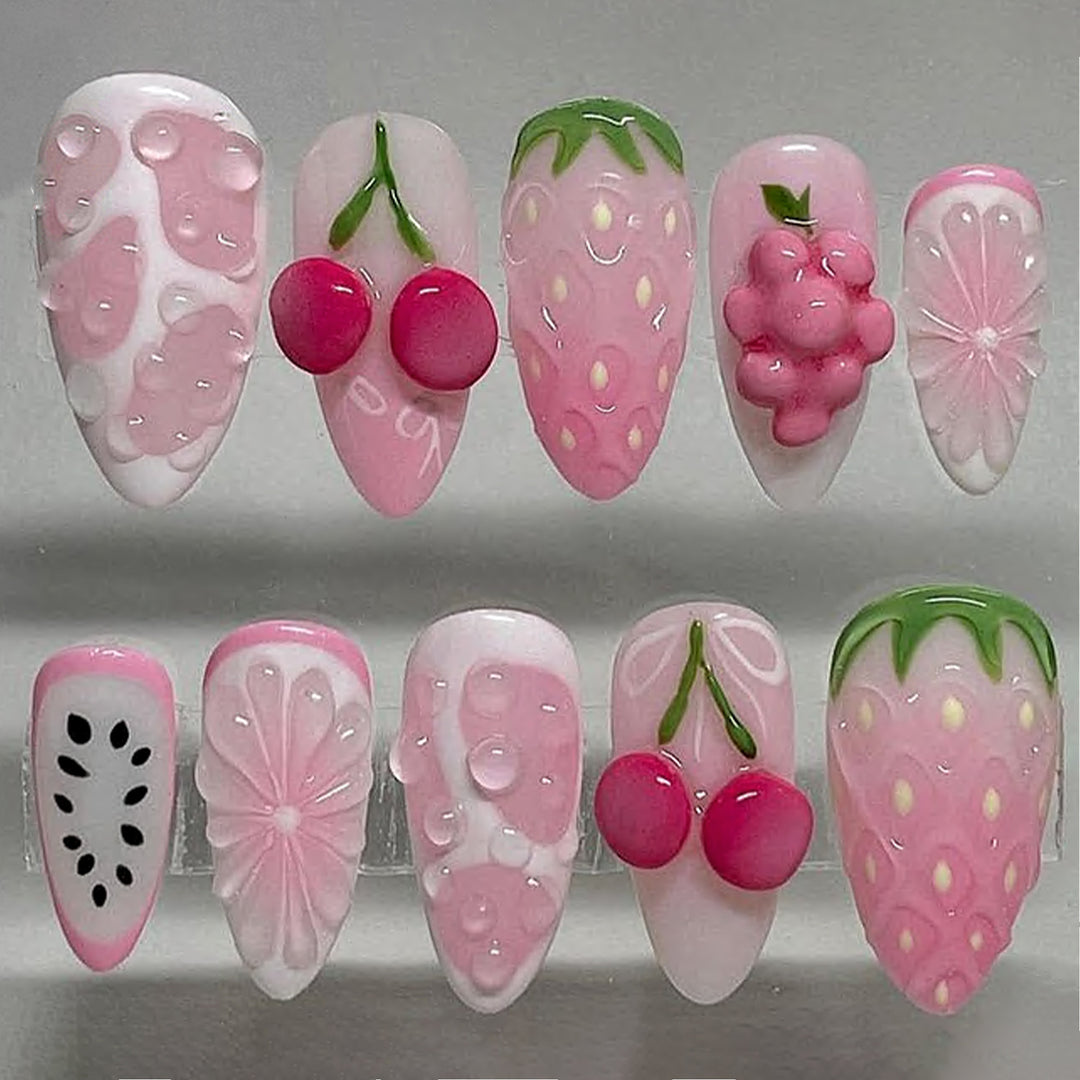 Fruit-Inspired Decorative Press-On Nails Stornfield