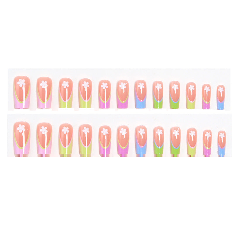 Artificial nails with floral designs Stornfield