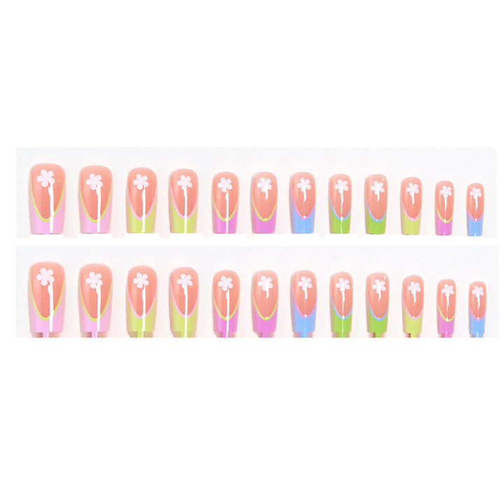 Artificial nails with floral designs Stornfield