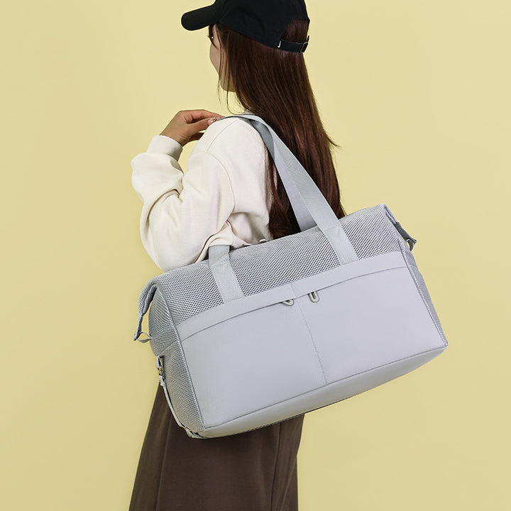 Sporty tote bag with breathable mesh material and multifunctional pockets Stornfield