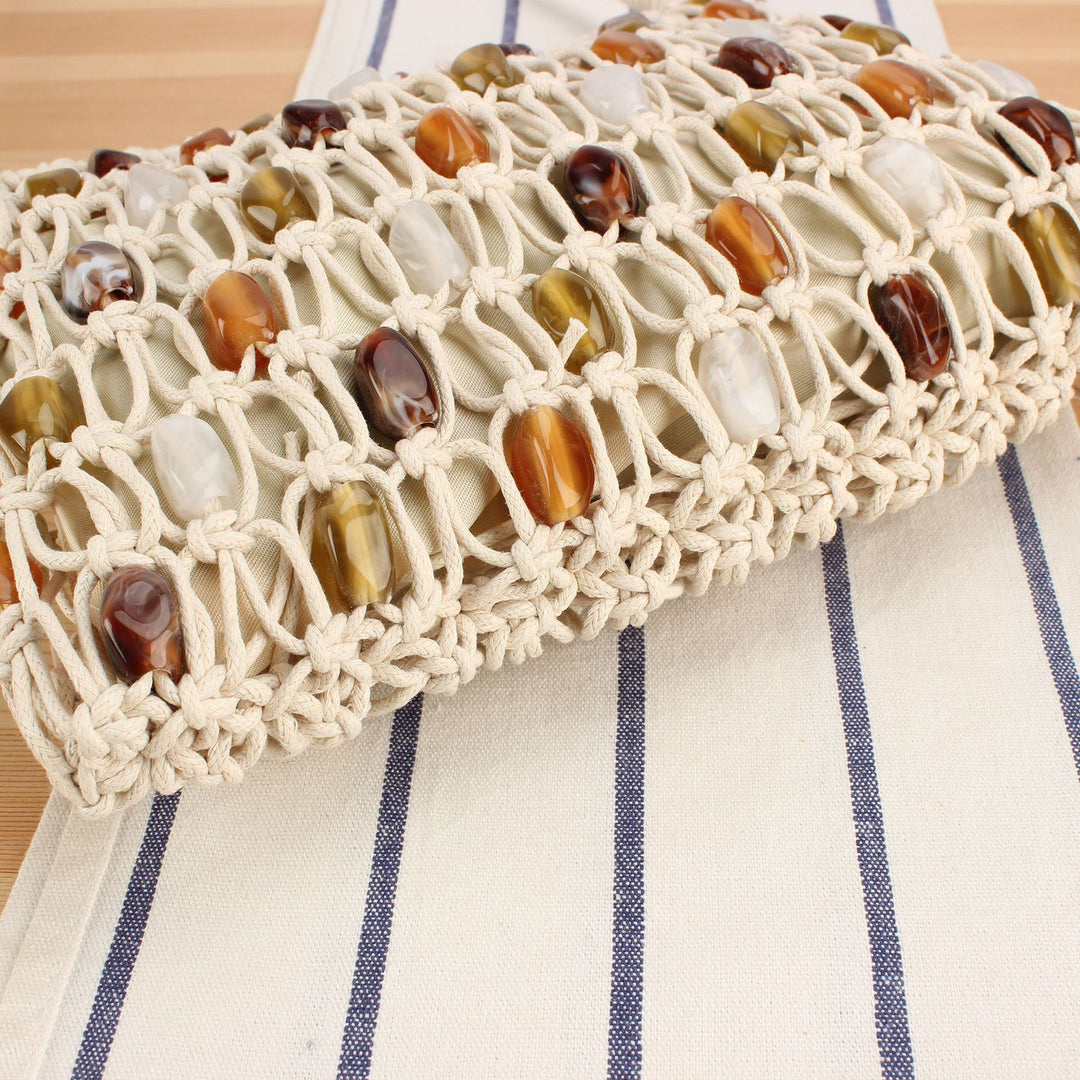 Handbag with Colorful Bead Pattern Stornfield