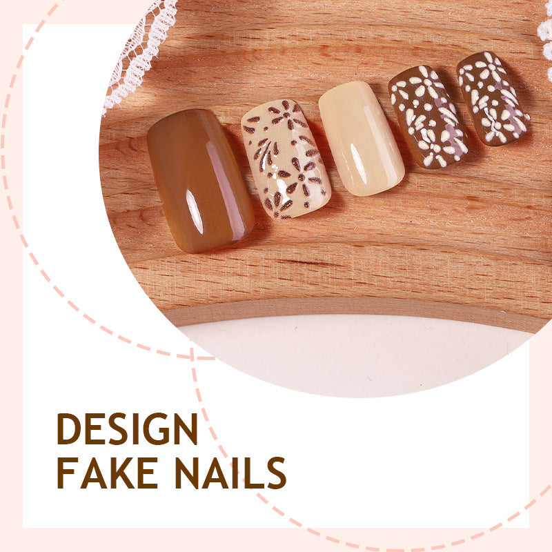 Acrylic nail set with modern designs Stornfield