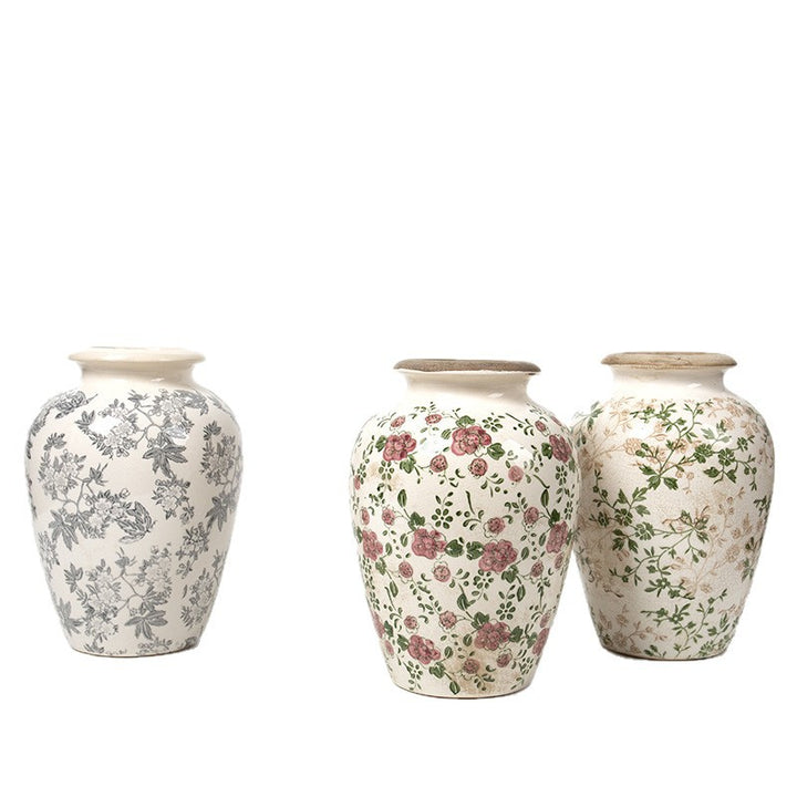 Elegant floral ceramic carafe Stornfield