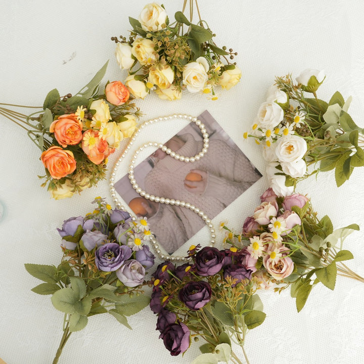 Lifelike Floral Bouquet with Wildflower Accents