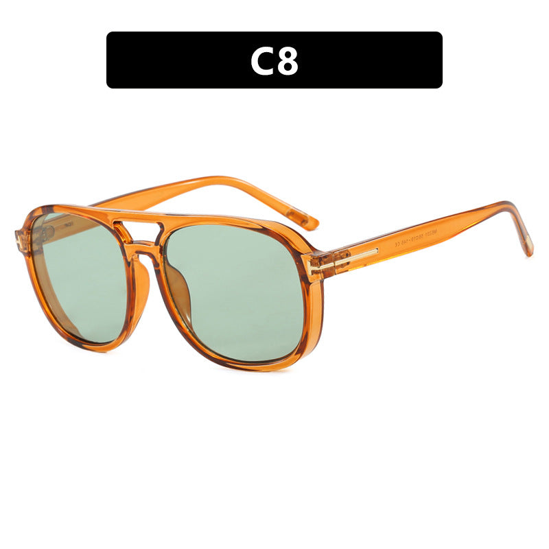 Women's square sunglasses with luxurious plastic frame and mirrored lenses Stornfield