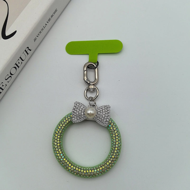 Elegant Rhinestone Bow Keychain Stornfield