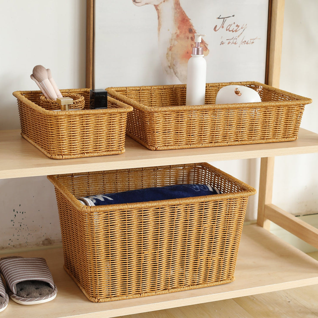 Handwoven Rectangular Storage Basket Stornfield