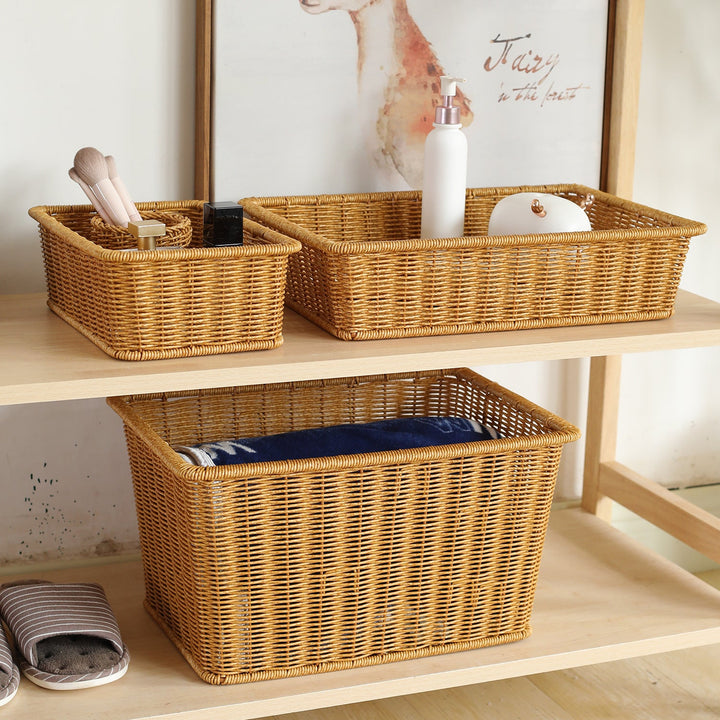Handwoven Rectangular Storage Basket Stornfield