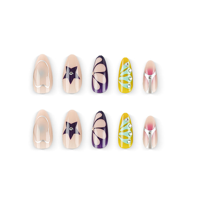 Creative Art Nails with Unique Geometric Designs Stornfield