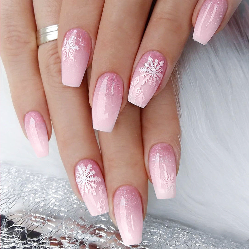 Decorative Press-On Nail Art Set with Unique Floral Patterns Stornfield