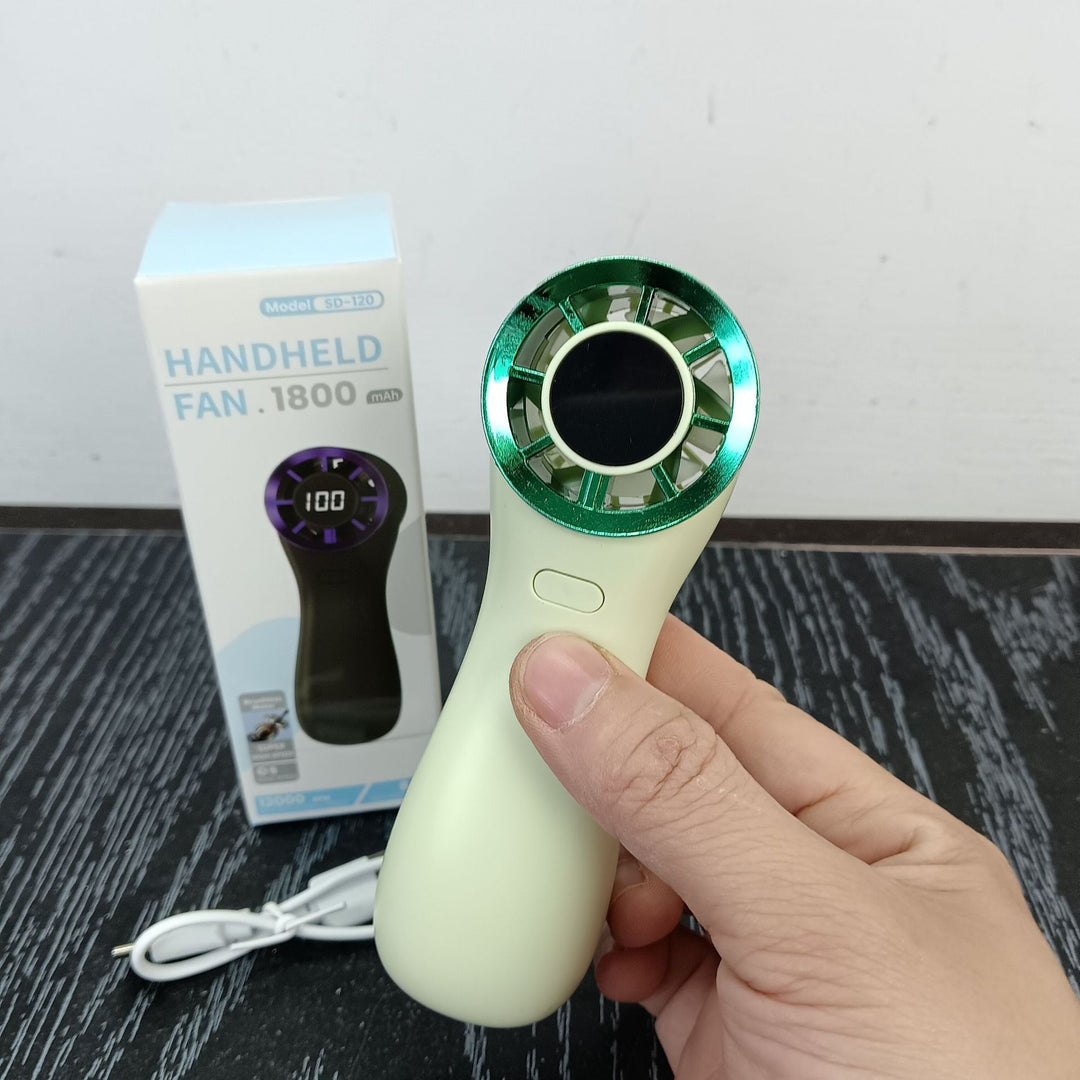 Unisex Handy portable fan with digital speed display Stornfield