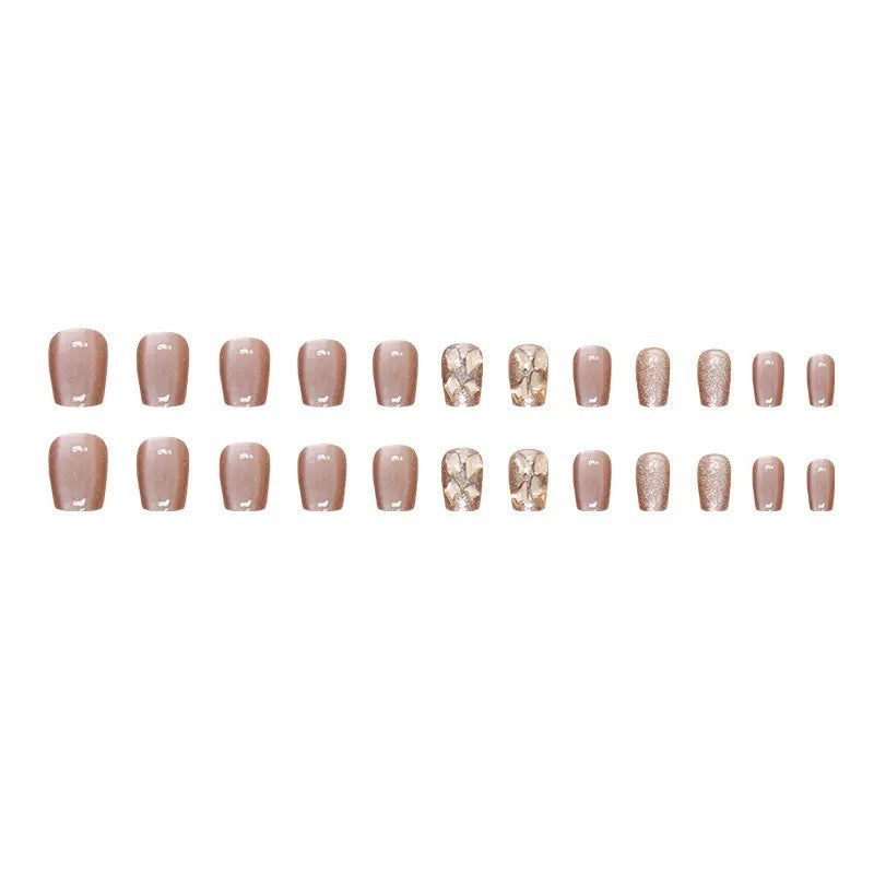 Glitter Nail Set with Luxurious Stone Embellishments Stornfield