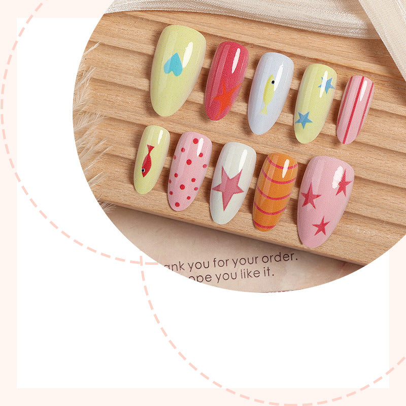 Creative Cartoon-Themed Press-On Nail Collection Stornfield