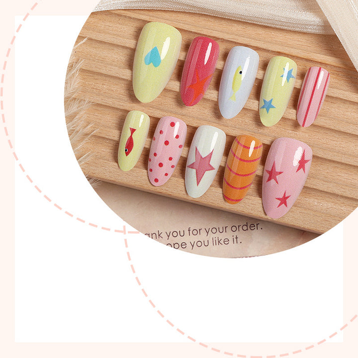 Creative Cartoon-Themed Press-On Nail Collection Stornfield