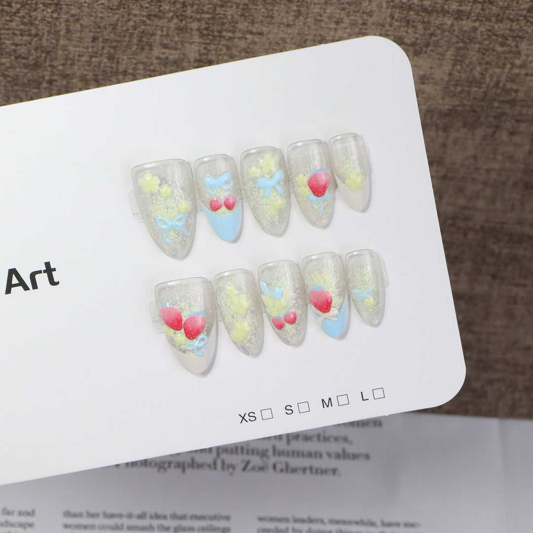 Playful Decorative Press-On Nail Set Stornfield