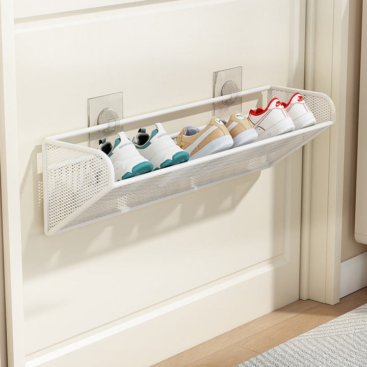 slim overdoor mesh shoe rack organizer with ventilated angled shelf Stornfield