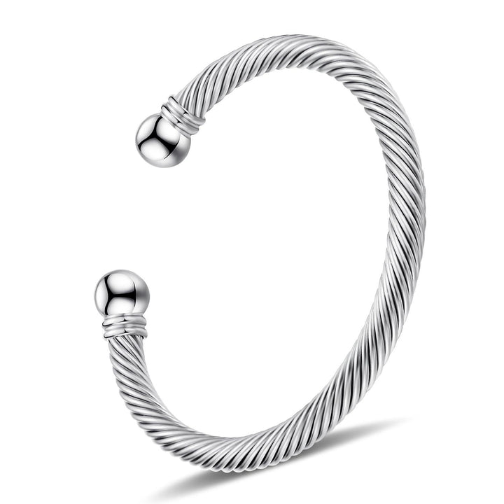 Twisted Cable Design Cuff Bracelet Stornfield