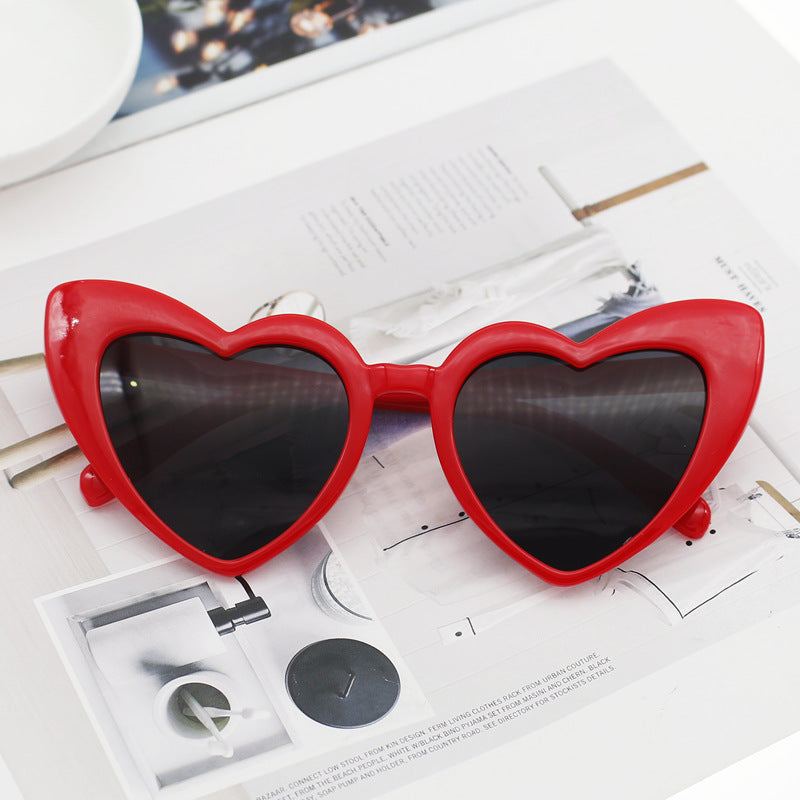 Women's Heart-Shaped Sunglasses with Glittering Frame Stornfield
