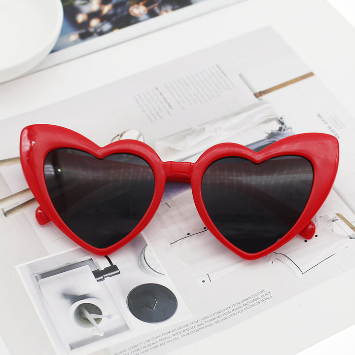 Women's Heart-Shaped Sunglasses with Glittering Frame Stornfield