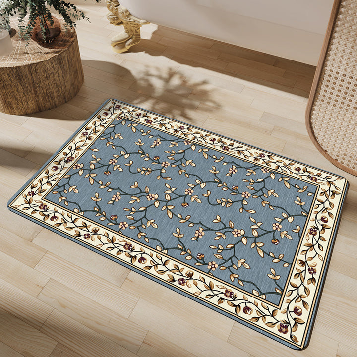 Floral-Patterned Luxury Bath Mat Stornfield