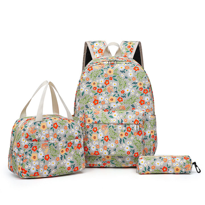 Backpack set with unique floral design and practical compartments Stornfield